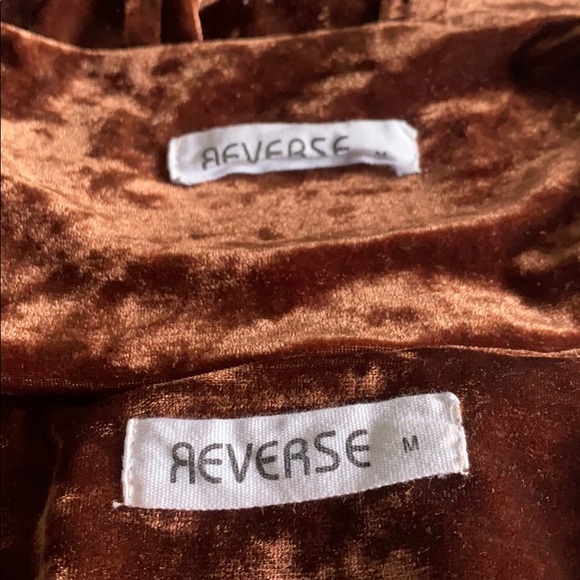 Reverse brown velvet 2 piece set - Picture 3 of 3